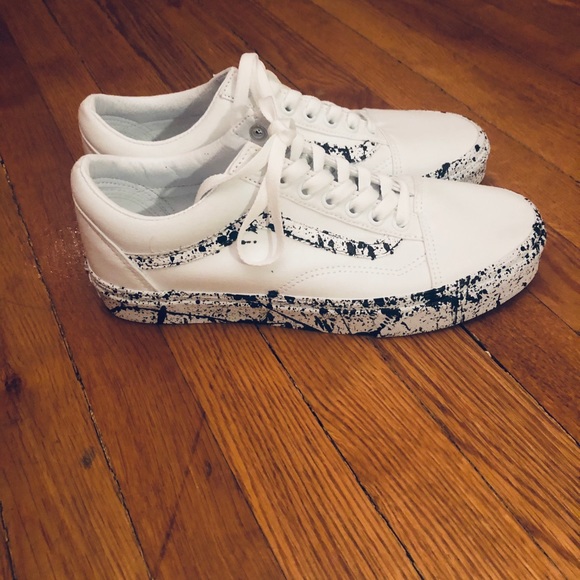 Hand painted custom vans size 8 splatter - Picture 2 of 7